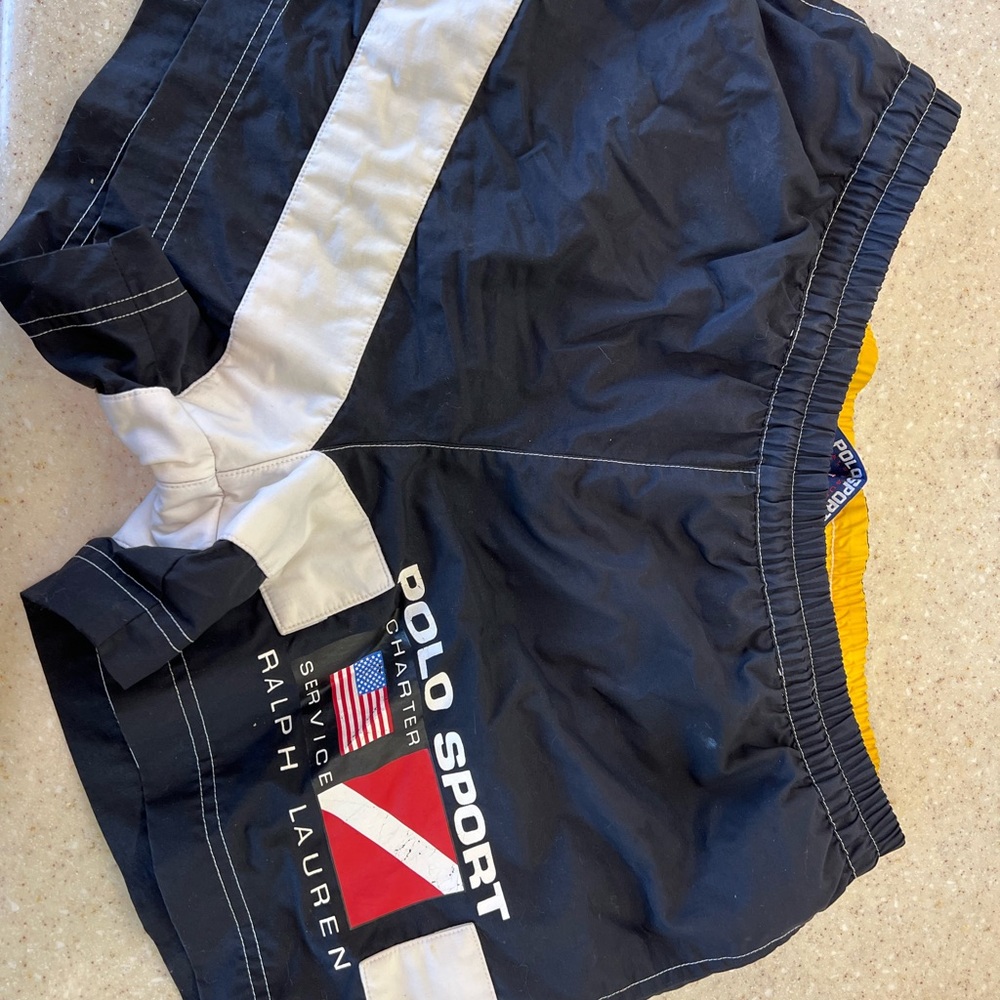 Ralph Lauren vintage polo sport swimming trunks size large very nice